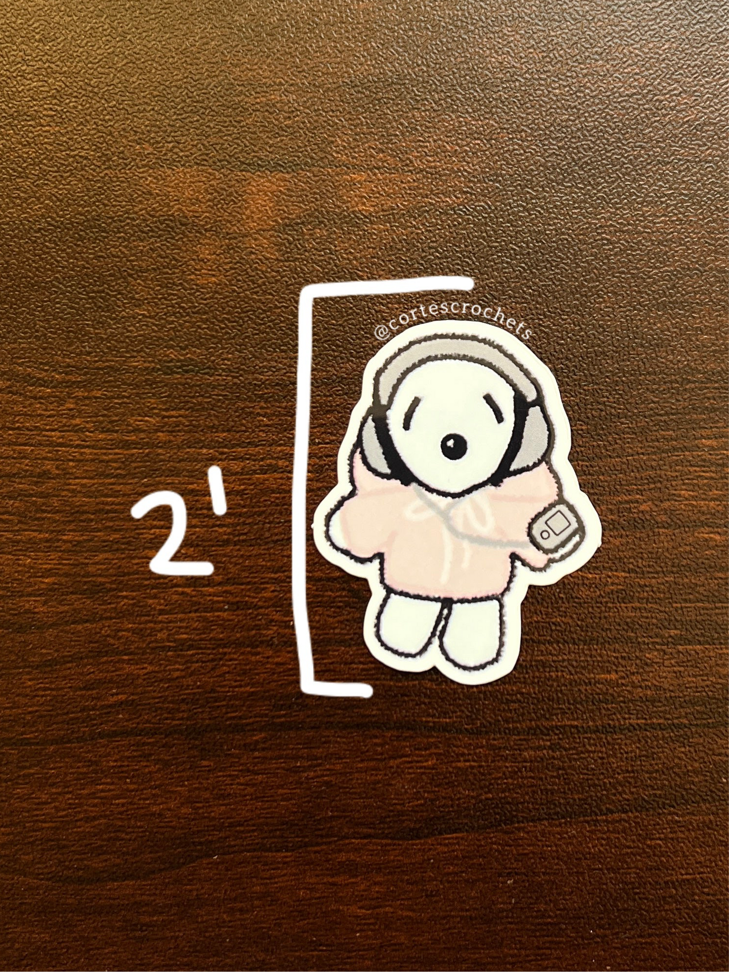 Snoopy the Music Geek Sticker