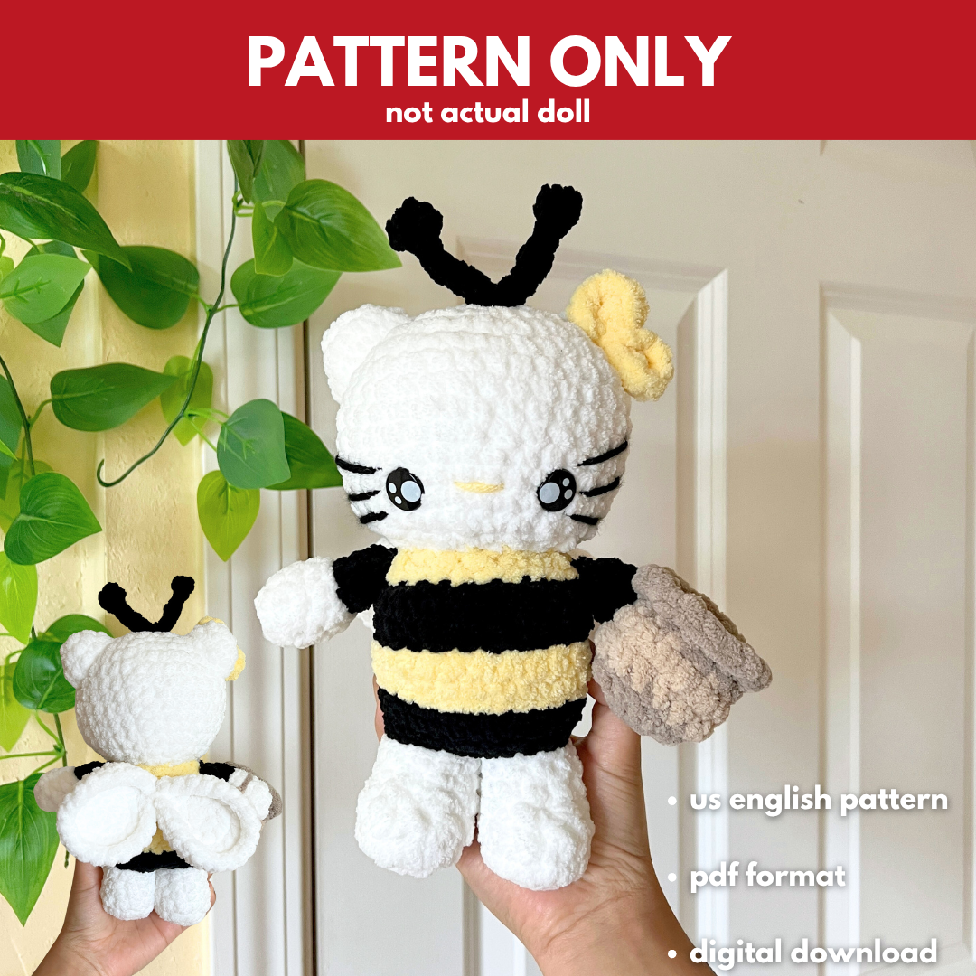 Hello Kitty as a bee (PATTERN)