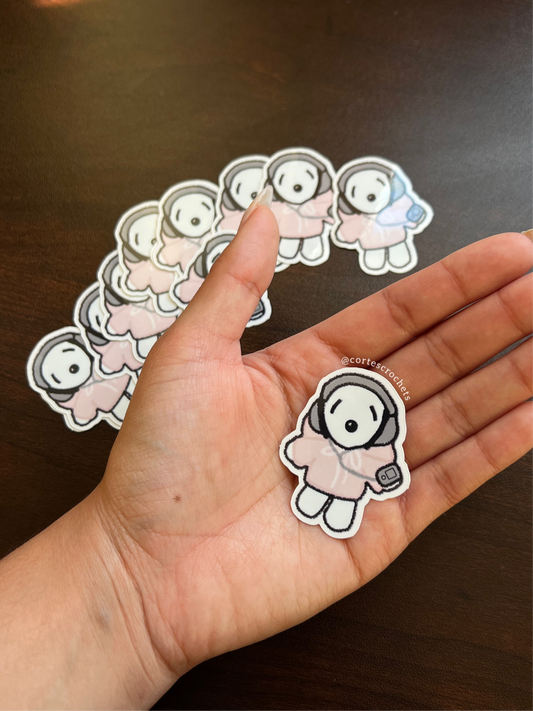 Snoopy the Music Geek Sticker