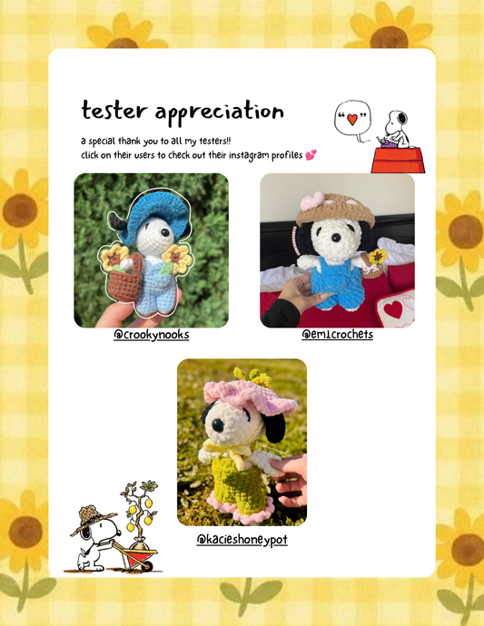 Gardener Snoopy PATTERN