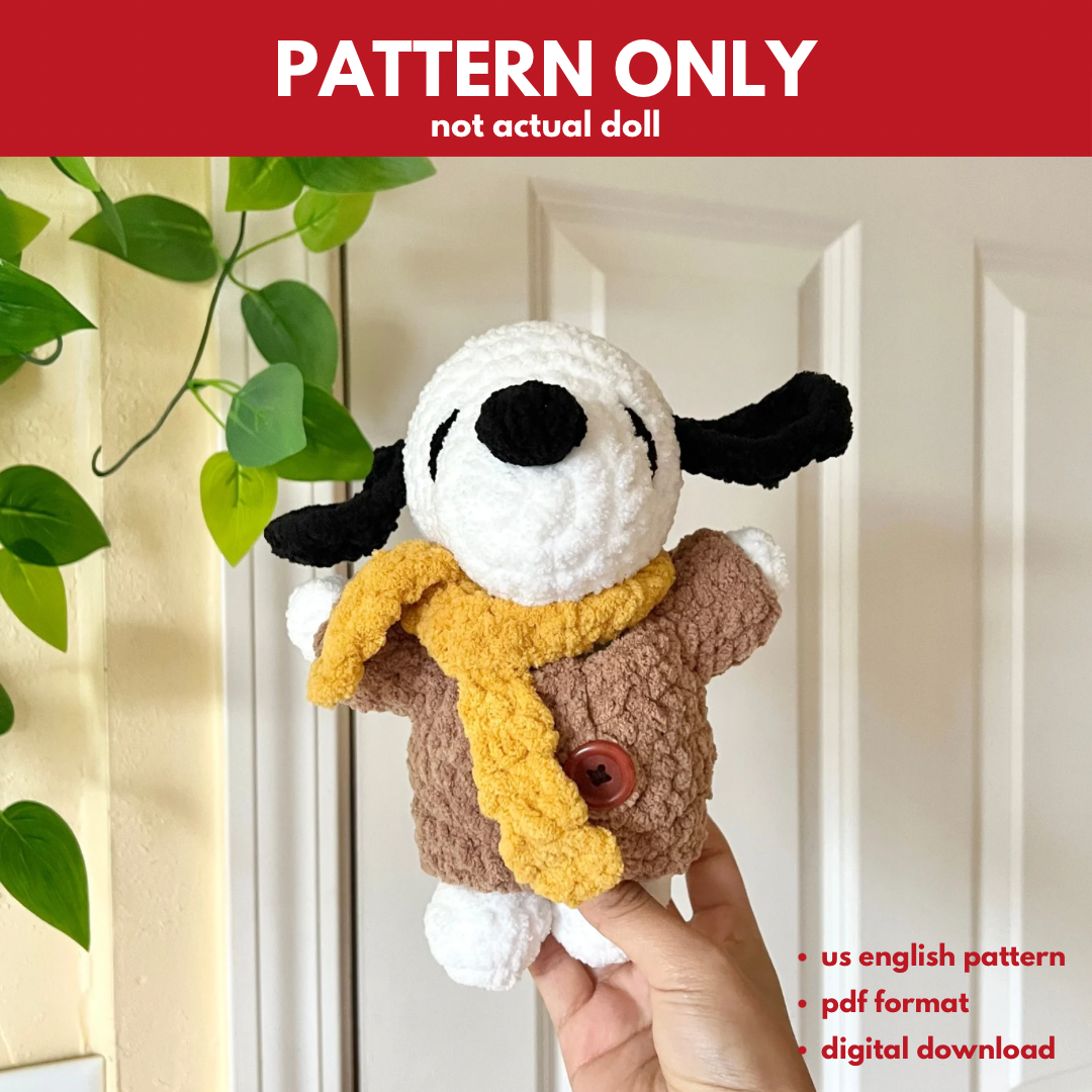 Snoopy with coat & scarf PATTERN