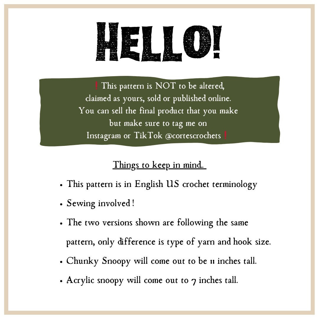 Pumpkin Snoopy (PATTERN)