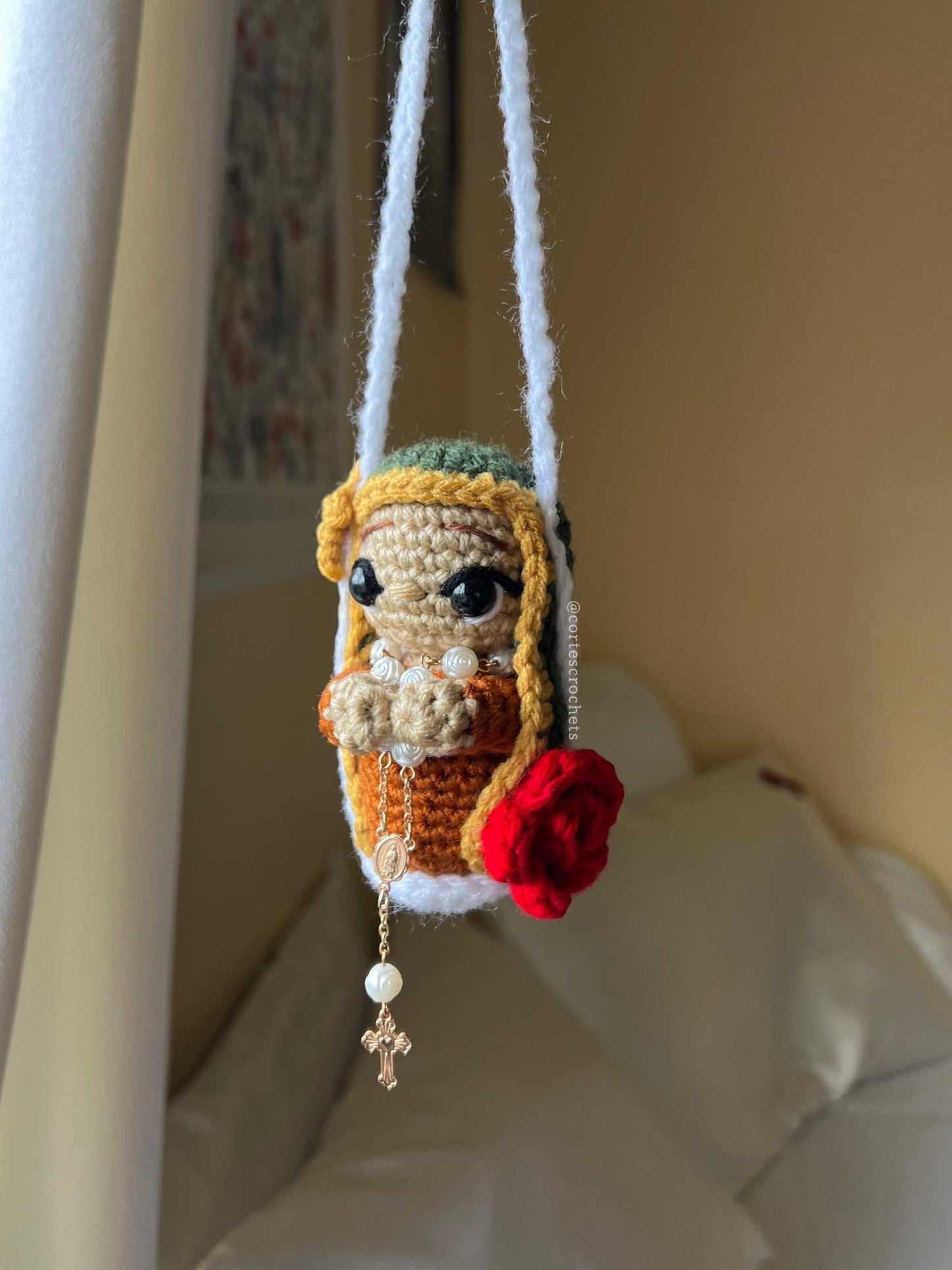 Virgin Mary Car Hanger (PATTERN)