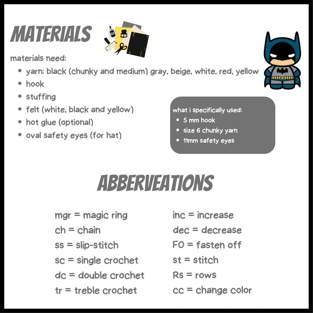 Hello Kitty & Batman (PATTERNS)