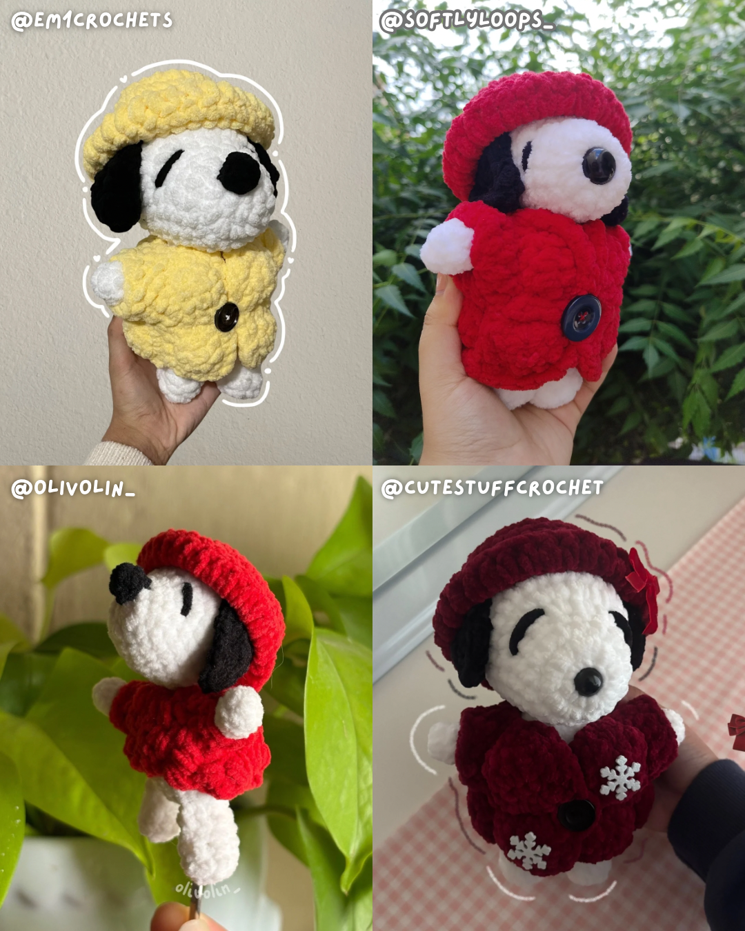 Mini Snoopy Puffer PATTERN