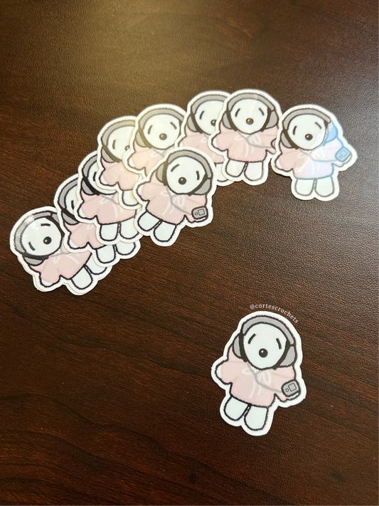 Snoopy the Music Geek Sticker