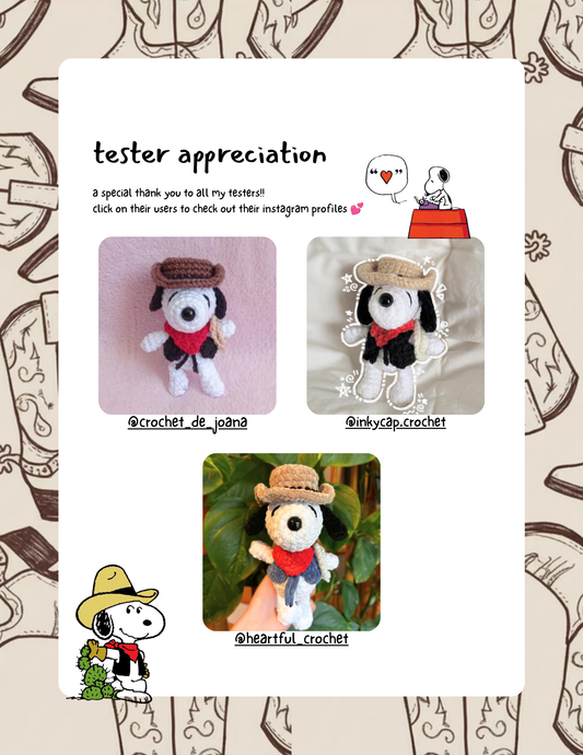 Cowboy Snoopy PATTERN