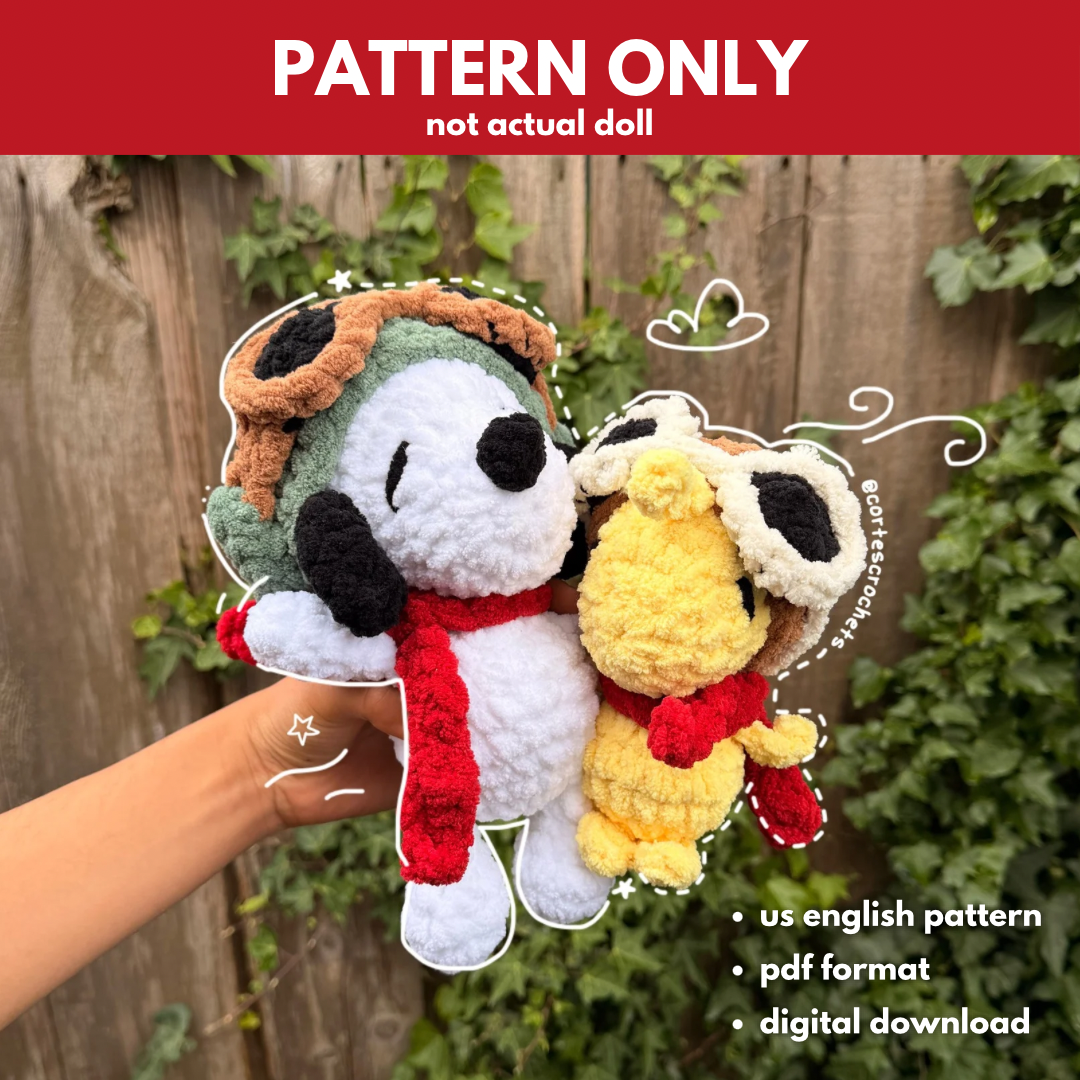 Aviator Snoopy + Woodstock PATTERN