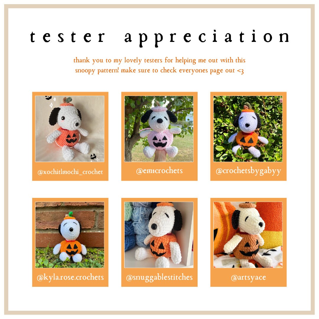 Pumpkin Snoopy (PATTERN)